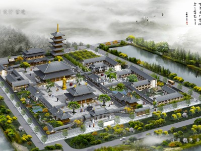 德庆寺庙建筑总体规划方案