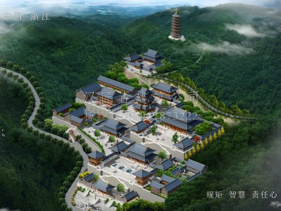 德庆龙王寺古建规划设计布局图